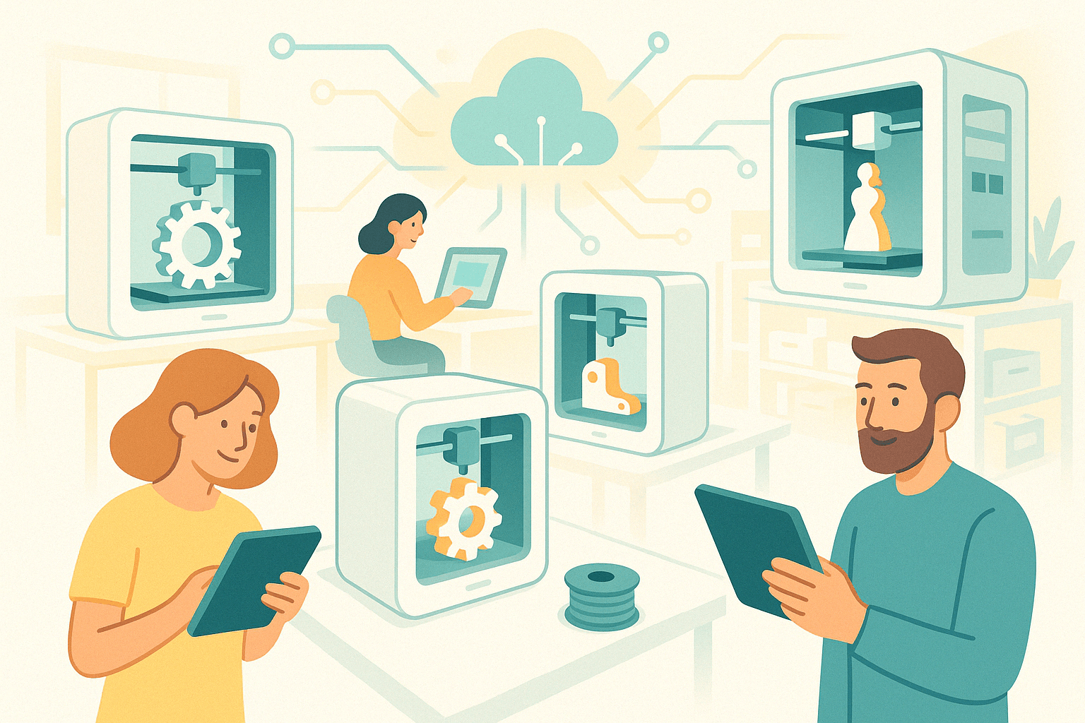 Manufacturing network backdrop